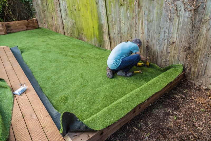 artificial grass project in Arlington
