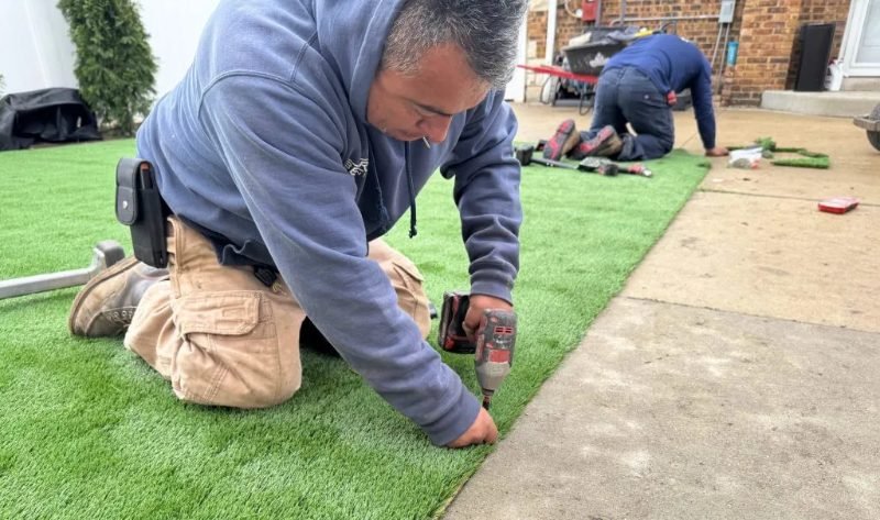 artificial grass project in Arlington